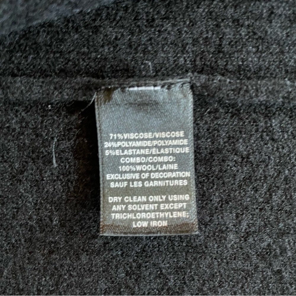Lafayette 148 Black Drape Front Wool Vest Cardigan Layering Piece M - Picture 9 of 9